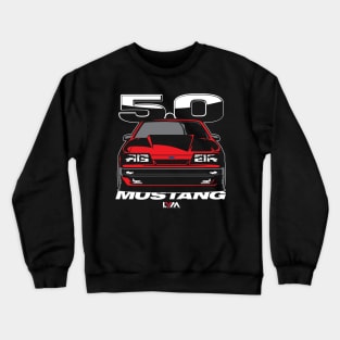 Foxbody 5.0 Ford Mustang 4 Eye Red Crewneck Sweatshirt